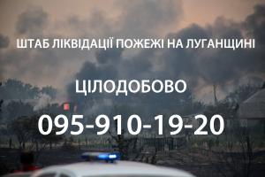 На Луганщині працює цілодобий штаб з надання допомоги постраждалим від пожеж