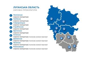 На Луганщині розпочали роботу 5 окружних прокуратур