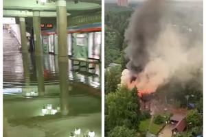 Потоп, пожары, упавшие крыши и краны: на Москву обрушился "суперливень"