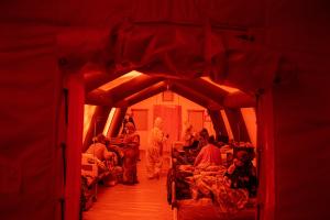 У МОЗ показали фото з мобільного шпиталю для хворих на COVID-19 на Херсонщині