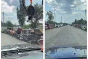 "Кладовище" автомобілів у Рубіжному показали за відео