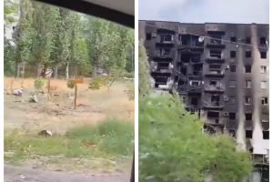 Оккупанты превратили цветущий Северодонецк в руины: новое видео из оккупированного города