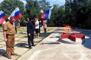 У Сєвєродонецьку окупанти запалили вічний вогонь, щоб похвалитися подачею газу до міста