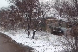 В оккупированном Лисичанске выпал снег: видео