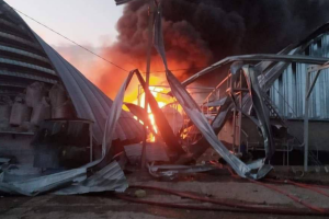 Нічна атака на Одещину: дві ракети влучили в зерновий склад - фото