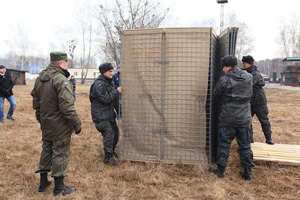 На Полигоне прошла презентация защитного модуля "Hesco" для ВСУ На Полигоне прошла презентация защитного модуля "Hesco" для ВСУ