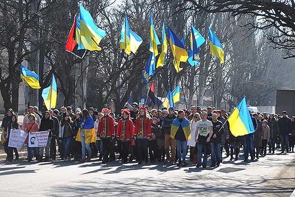 Гвардейцы в Славянске приняли участие в митинге, посвященном Т.Г. Шевченко 
