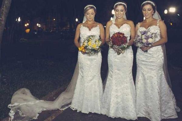 Свадьба бразильских сестер-тройняшек Свадьба бразильских сестер-тройняшек