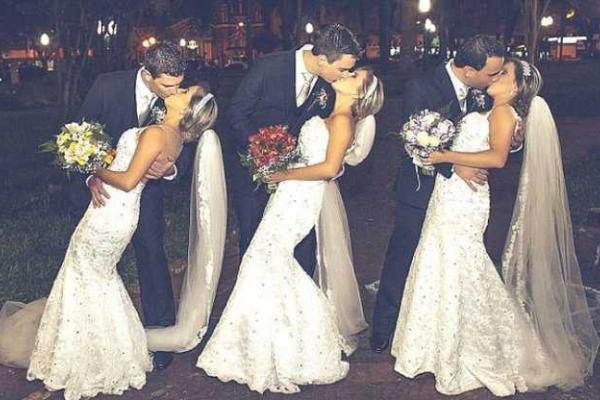 Свадьба бразильских сестер-тройняшек Свадьба бразильских сестер-тройняшек