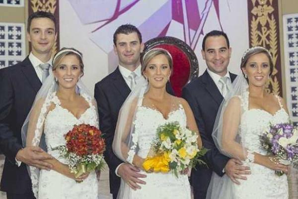 Свадьба бразильских сестер-тройняшек Свадьба бразильских сестер-тройняшек