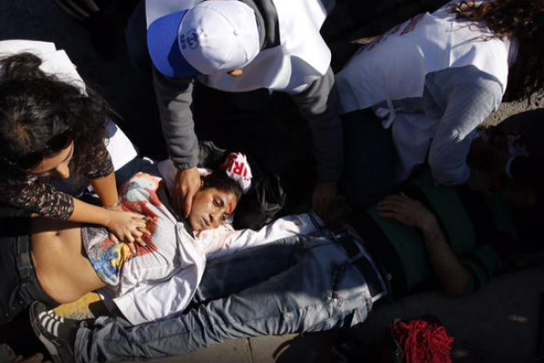 Видео последствий кровавого теракта в Турции