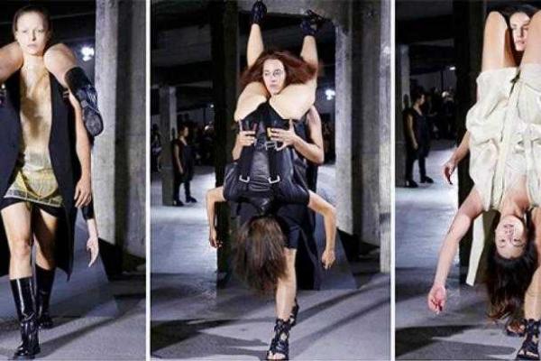 На Неделе Парижской моды скандальный дизайнер выпустил моделей на подиум в позе "69"