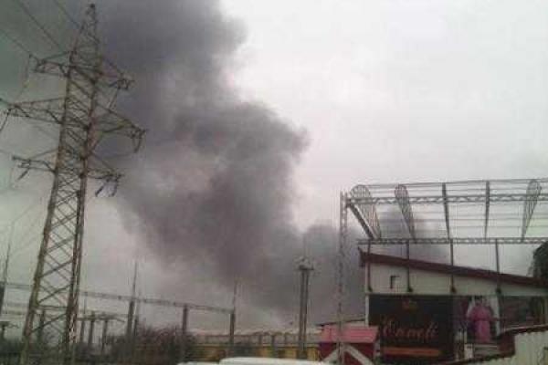 Харьков в дыму: горит рынок Барабашово Харьков в дыму: горит рынок Барабашово