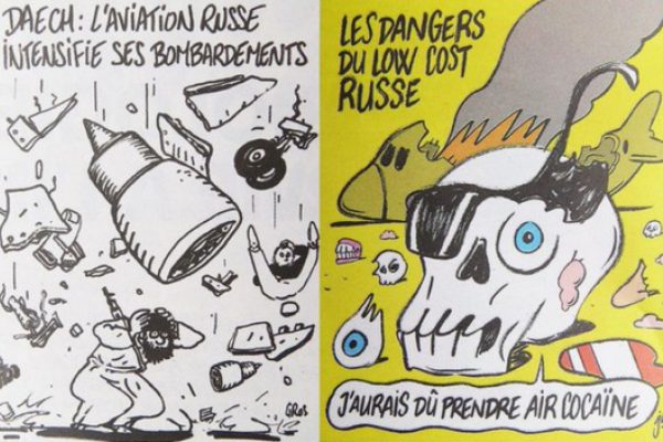 Журнал Charlie Hebdo продолжает шутить по-черному: новая жесткая карикатура на аварию Airbus-321
