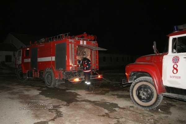 На Тернопольщине спасли от огня животноводческое здание со стадом свиней и зерном На Тернопольщине спасли от огня животноводческое здание со стадом свиней и зерном