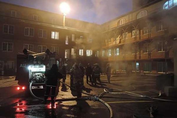 В центре Киева произошел пожар в паркинге, проводилась эвакуация людей В центре Киева произошел пожар в паркинге, проводилась эвакуация людей