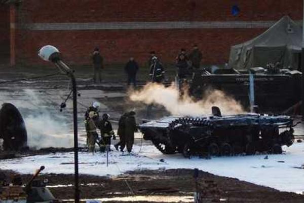 В одной из российских воинских частей произошла серия взрывов В одной из российских воинских частей произошла серия взрывов