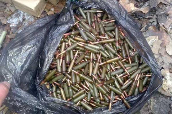 На Донетчине в лесополосе обнаружен замаскированный тайник с боеприпасами На Донетчине в лесополосе обнаружен замаскированный тайник с боеприпасами