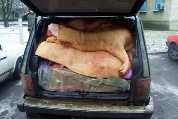 На Донетчине задержаны водители, пытавшиеся прорваться в "ДНР" на авто, забитых мясными тушами