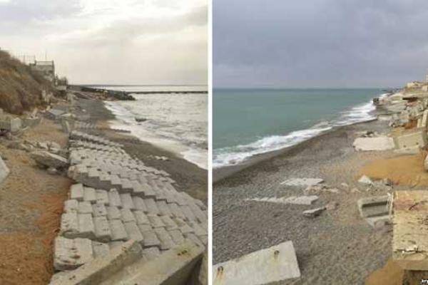 Крым готовится к курортному сезону: пляжи разрушены и заброшены, всюду грязь и таблички "Купаться запрещено!" Крым готовится к курортному сезону: пляжи разрушены и заброшены, всюду грязь и таблички "Купаться запрещено!"