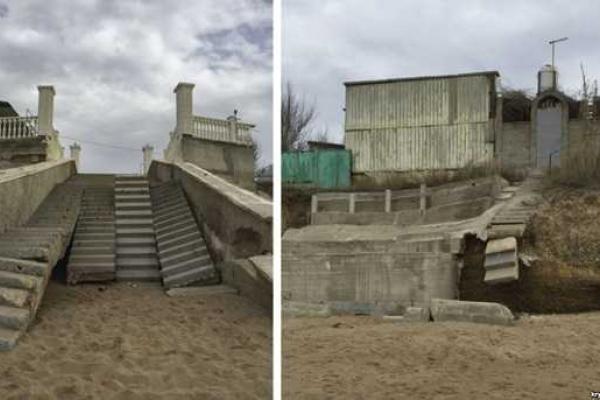 Крым готовится к курортному сезону: пляжи разрушены и заброшены, всюду грязь и таблички "Купаться запрещено!" Крым готовится к курортному сезону: пляжи разрушены и заброшены, всюду грязь и таблички "Купаться запрещено!"
