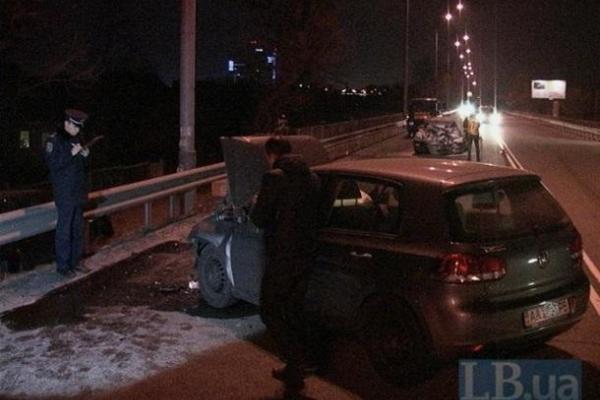 Видео с места аварии в Киеве, участником которой стал заместитель Виталия Кличко