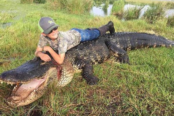 Аллигатор-монстр стал жертвой американского охотника во Флориде