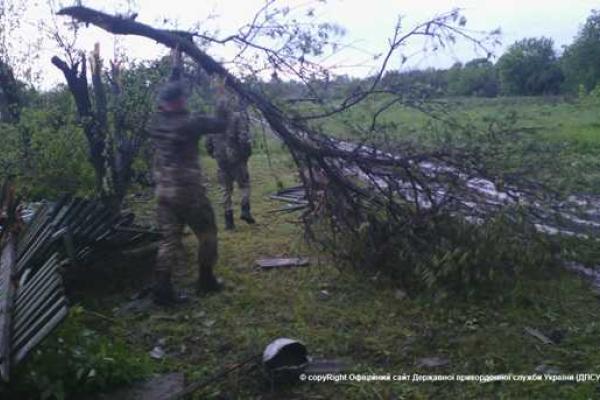 На Луганщине из-за непогоды повреждены жилые дома, повалены деревья, залиты подворья