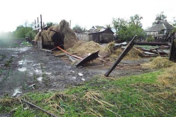 На Луганщине из-за непогоды повреждены жилые дома, повалены деревья, залиты подворья
