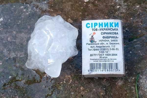 На Тернопольщине на головы людей сыпался град размером с куриное яйцо На Тернопольщине на головы людей сыпался град размером с куриное яйцо