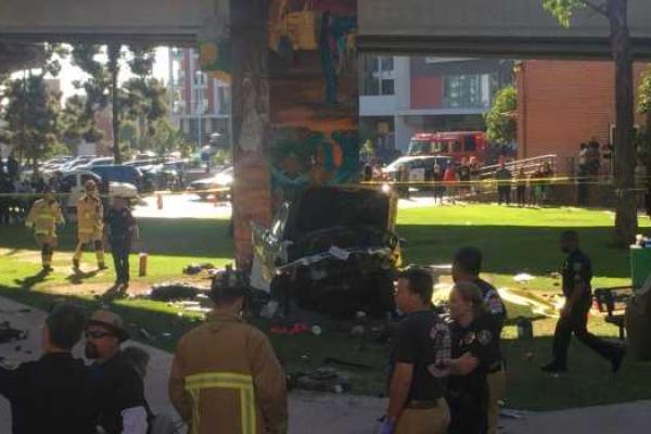 В США пьяный водитель на пикапе сорвался с моста и упал на зрителей фестиваля: есть жертвы