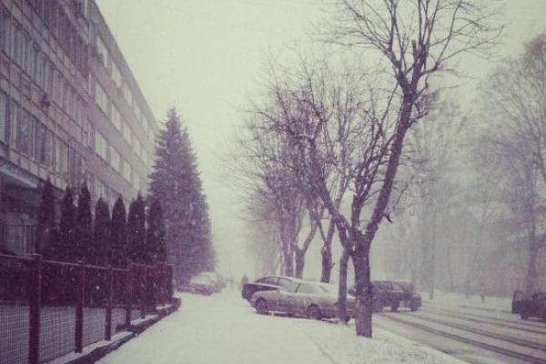 На Львовщину обрушился снегопад На Львовщину обрушился снегопад