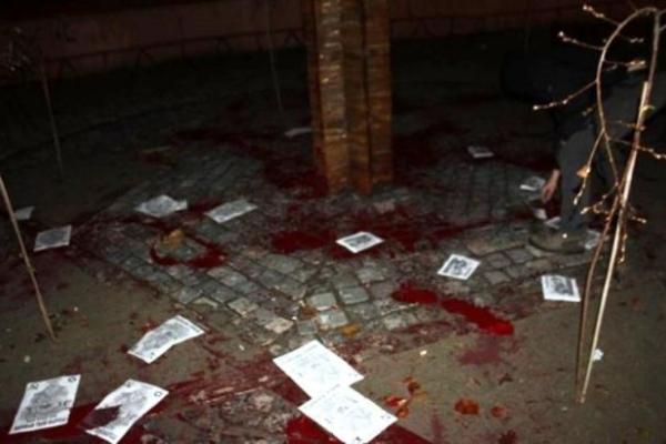 В Ужгороді вандали облили червоною фарбою пам'ятник жертвам Голокосту