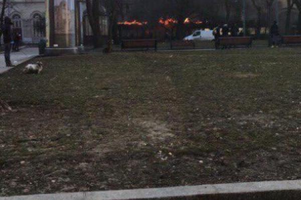 В центре Львова горел ресторан: появились кадры с места происшествия В центре Львова горел ресторан: появились кадры с места происшествия