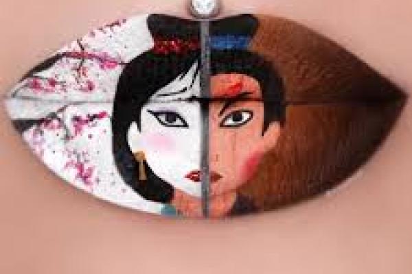 В Австралии визажист создает на губах целые картины