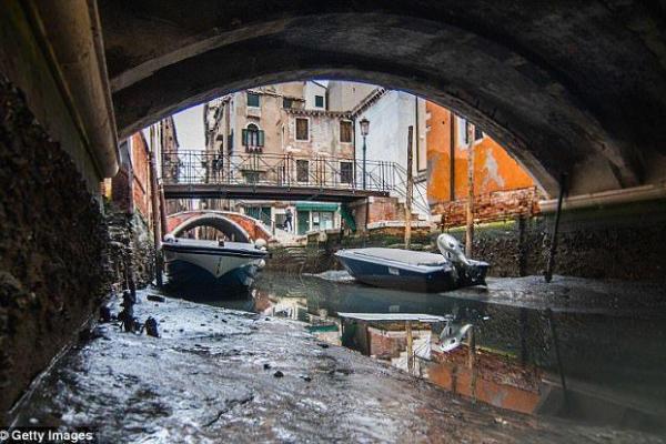 Лодки на приколе и безработные гондольеры: в Венеции высохли каналы