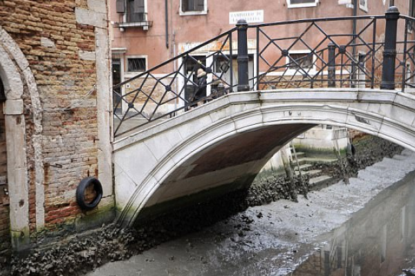 Лодки на приколе и безработные гондольеры: в Венеции высохли каналы