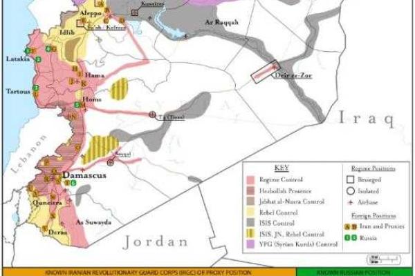 Карта боевых действий и расположение баз российской армии в Сирии Карта боевых действий и расположение баз российской армии в Сирии