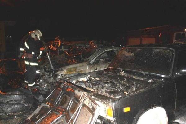 На Кировоградщине спасатели потушили пожар на автостоянке На Кировоградщине спасатели потушили пожар на автостоянке