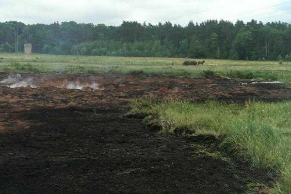На Киевщине продолжается ликвидация пожаров в местах залежей торфа На Киевщине продолжается ликвидация пожаров в местах залежей торфа