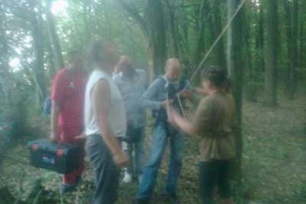 На Винничине планер упал и застрял в деревьях