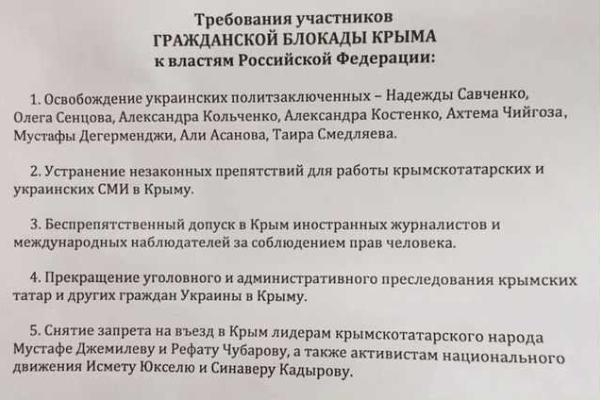 Джемилев выдвинул свои требования Москве