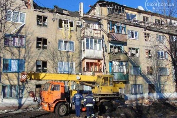 На Донетчине завершен разбор завала в доме, где от взрыва погибли дети