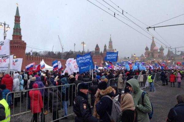 Кремль опозорился безлюдным митингом на Красной площади ко второй годовщине аннексии Крыма