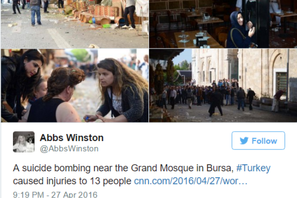 Теракт в Турции: появились уникальные кадры с места взрыва