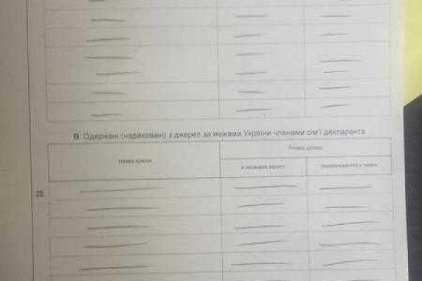 Шкиряк опубликовал декларацию за 2015 год