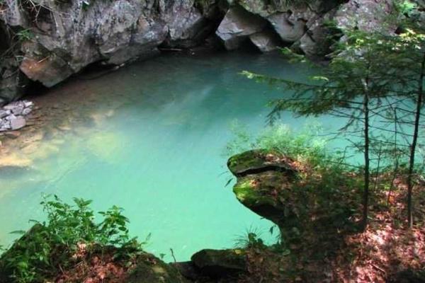 На Закарпатье нашли уникальную заводь с бирюзовой водой