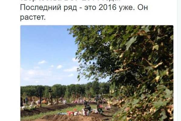 В сети показали целое кладбище российских солдат, которые воевали в Донбассе