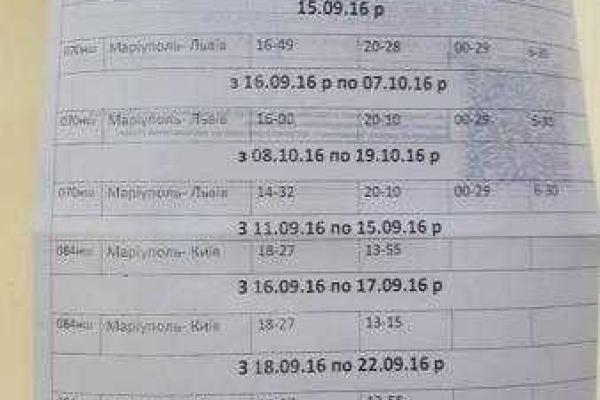 Прицепные вагоны "Мариуполь-Харьков" будут курсировать по измененному графику Прицепные вагоны "Мариуполь-Харьков" будут курсировать по измененному графику