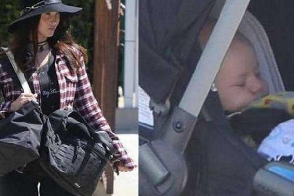 Папарацци удалось сфотографировать новорожденного сына Меган Фокс 